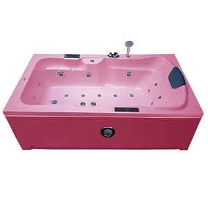 madonna elegant 6 x 3 ft acrylic fully loaded whirlpool massage bathtub pink with 5 year warranty