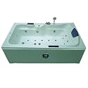 Madonna Elegant 6 ft. Fully Loaded Combi-Massage Bathtub with Online Heater, Underwater LED lights, Audio System and Digital Control Panel - Green