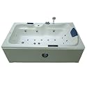 MADONNA Elegant 6 Ft. Fully Loaded Combi-Massage Acrylic Bathtub With Online Heater, Underwater Led Lights, Audio System And Digital Control Panel - Ivory