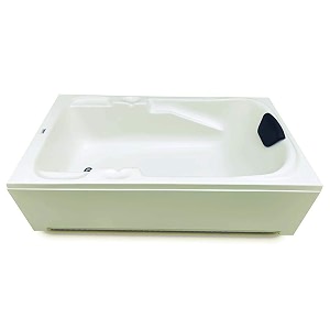madonna elegant acrylic 6 feet portable bathtub for adults with headrest ivory