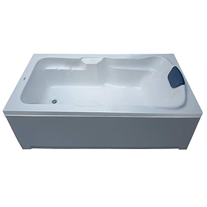 madonna elegant acrylic 6 feet portable bathtub for adults with headrest white