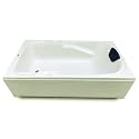 MADONNA Elegant Acrylic 6 Feet Portable Bathtub for Adults (with Headrest) (Ivory)