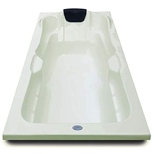 madonna elegant acrylic 6 feet rectangular bath tub for adults with headrest ivory
