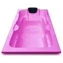 MADONNA Elegant Acrylic 6 feet Rectangular Bath Tub for Adults (with Headrest) (Pink)