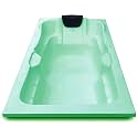 MADONNA Elegant Acrylic 6 feet Rectangular Bath Tub for Adults (with Headrest) (Green)