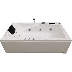 madonna euro 55 ft acrylic massage bath tub with whirlpool massage bubble bath back massager and filler system ivory