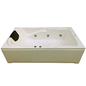 madonna euro 55 ft acrylic bathtub with whirlpool massage system ivory