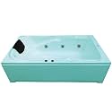 MADONNA Euro 5.5 ft Acrylic Bathtub with Whirlpool Massage System (Cyan Blue)