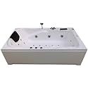 MADONNA Euro 5.5 ft Acrylic Massage Bath Tub with Whirlpool Massage, Bubble Bath, Back Massager and Filler System (White)