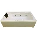 MADONNA Euro 5.5 ft Acrylic Bathtub with Whirlpool Massage System (Ivory)