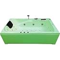 MADONNA Euro 5.5 ft Acrylic Massage Bath Tub with Whirlpool Massage, Bubble Bath, Back Massager and Filler System (Green)