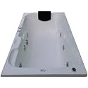 MADONNA Euro 5.5 ft Acrylic Bathtub with Whirlpool Massage System (White)