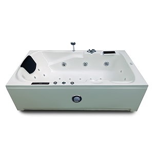 madonna euro 55 ft fully loaded combi-massage bathtub with online heater underwater led lights audio system and digital control panel - ivory