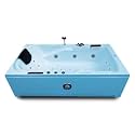 Madonna Euro 5.5 ft. Fully Loaded Combi-Massage Bathtub with Online Heater, Underwater LED lights, Audio System and Digital Control Panel - Cyan Blue
