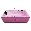 Madonna Euro 5.5 ft. Fully Loaded Combi-Massage Bathtub with Online Heater, Underwater LED lights, Audio System and Digital Control Panel - Pink
