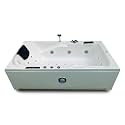 Madonna Euro 5.5 ft. Fully Loaded Combi-Massage Bathtub with Online Heater, Underwater LED lights, Audio System and Digital Control Panel - Ivory