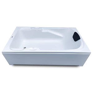 madonna euro acrylic 55 feet freestanding bathtub with headrest white