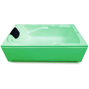 madonna euro acrylic 55 feet freestanding bathtub with headrest green