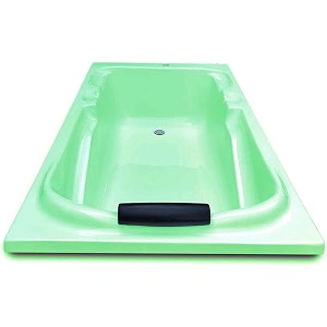 madonna euro acrylic 55 feet rectangular bathtub for adults with headrest green