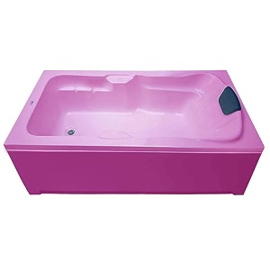 madonna euro acrylic 55 feet freestanding bathtub with headrest pink