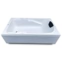 MADONNA Euro Acrylic 5.5 feet Freestanding Bathtub (with Headrest) (White)
