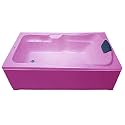 MADONNA Euro Acrylic 5.5 feet Freestanding Bathtub (with Headrest) (Pink)