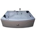 MADONNA Temptation (6 x 4.75 ft) Acrylic Fully Loaded Whirlpool Massage Bathtub (White) with 5 Year Warranty