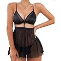 MADSY Women39s Lingerie Babydoll and Panty Set