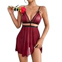 MADSY Women39s Lingerie Babydoll and Panty Set