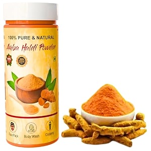 organic amba haldi powder 150 gram  100  natural amba haldi powder  immunity booster anti-oxidant anti-inflammatory turmeric  skin amp face pack