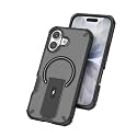 MAGA Case with Stand for Apple iPhone 17 | MagSafe Compatible, Rugged Hybrid Cover, Shockproof Armor, Scratch Resistant, Hard Polycarbonate Back, Soft TPU Bumper Translucent Matte Black