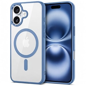 maga clearback case cover for apple iphone 17 crystal clear magnetic case compatible with magsafe hybrid hard pc back amp soft tpu bumper shockproof protective cover blue