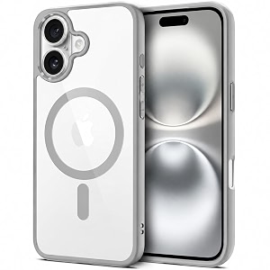maga clearback case cover for apple iphone 17 crystal clear magnetic case compatible with magsafe hybrid hard pc back amp soft tpu bumper shockproof protective cover grey