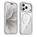 MAGA ClearBack Case Cover for Apple iPhone 17 Pro, Crystal Clear Magnetic Case Compatible with MagSafe, Hybrid Hard PC Back &amp; Soft TPU Bumper, Shockproof Protective Cover Grey