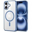 MAGA ClearBack Case Cover for Apple iPhone 17, Crystal Clear Magnetic Case Compatible with MagSafe, Hybrid Hard PC Back &amp; Soft TPU Bumper, Shockproof Protective Cover Blue