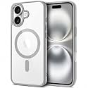 MAGA ClearBack Case Cover for Apple iPhone 17, Crystal Clear Magnetic Case Compatible with MagSafe, Hybrid Hard PC Back &amp; Soft TPU Bumper, Shockproof Protective Cover Grey