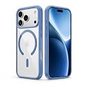 MAGA ClearBack Case Cover for Apple iPhone 17 Pro, Crystal Clear Magnetic Case Compatible with MagSafe, Hybrid Hard PC Back &amp; Soft TPU Bumper, Shockproof Protective Cover Blue