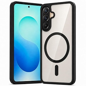 maga clearback case cover for samsung galaxy a37 5g crystal clear magnetic case compatible with magsafe hybrid hard pc back amp soft tpu bumper shockproof protective cover black
