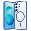 MAGA ClearBack Case Cover for Samsung Galaxy A57 5G, Crystal Clear Magnetic Case Compatible with MagSafe, Hybrid Hard PC Back &amp; Soft TPU Bumper, Shockproof Protective Cover Blue