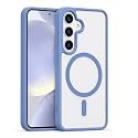 MAGA ClearBack Case Cover for Samsung Galaxy S25 FE 5G, Crystal Clear Magnetic Case Compatible with MagSafe, Hybrid Hard PC Back &amp; Soft TPU Bumper, Shockproof Protective Cover Blue