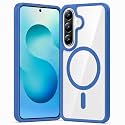 MAGA ClearBack Case Cover for Samsung Galaxy A27 5G / M47 5G, Crystal Clear Magnetic Case Compatible with MagSafe, Hybrid Hard PC Back &amp; Soft TPU Bumper, Shockproof Protective Cover Blue