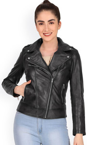 Magarments Women Solid Biker Riding Jacket