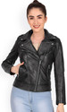 Magarments Women Solid BikerRiding Jacket