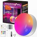 Magastar IP68 Rechargeable Shower Lights with Remote, 4400mAh Long Battery Life,400 LM,3CCT White &amp; 16 RGB Colors,3 Timers,Waterproof Inside Shower Lamp or Bathroom, Bedroom, Party Mood Lighting