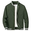MAGCOMSEN Men's Bomber Jacket Lightweight Windbreaker Stylish Casual Jacket