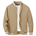 MAGCOMSEN Men's Bomber Jacket Lightweight Windbreaker Stylish Casual Jacket