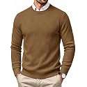 MAGCOMSEN Men's Crew Neck Sweater Casual Fall Winter Textured Pullovers