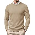 MAGCOMSEN Men's Crew Neck Sweater Casual Fall Winter Textured Pullovers