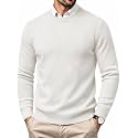 MAGCOMSEN Men's Crew Neck Sweater Casual Fall Winter Textured Pullovers