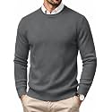 MAGCOMSEN Men's Crew Neck Sweater Casual Fall Winter Textured Pullovers
